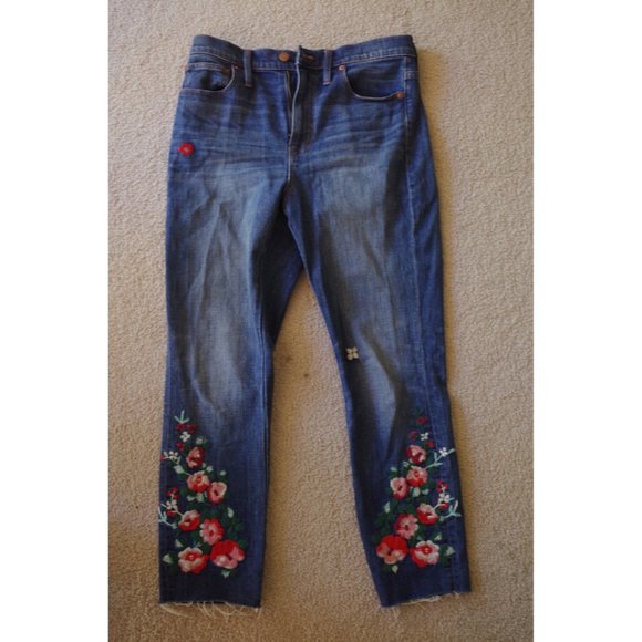 Madewell Denim - Madewell Embroidered High Waist Boyfriend Jeans